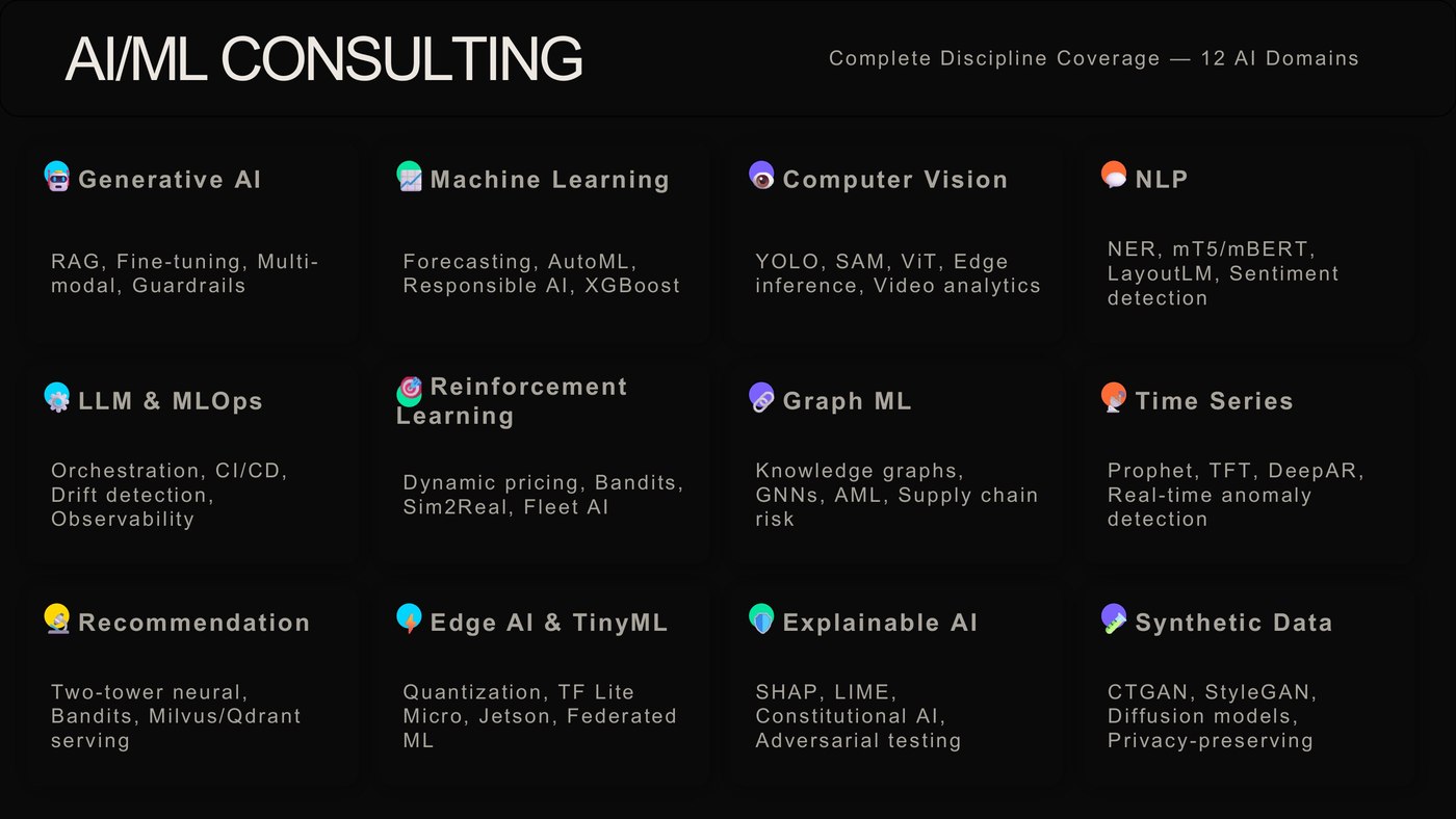 AI/ML Consulting — 12 Domains