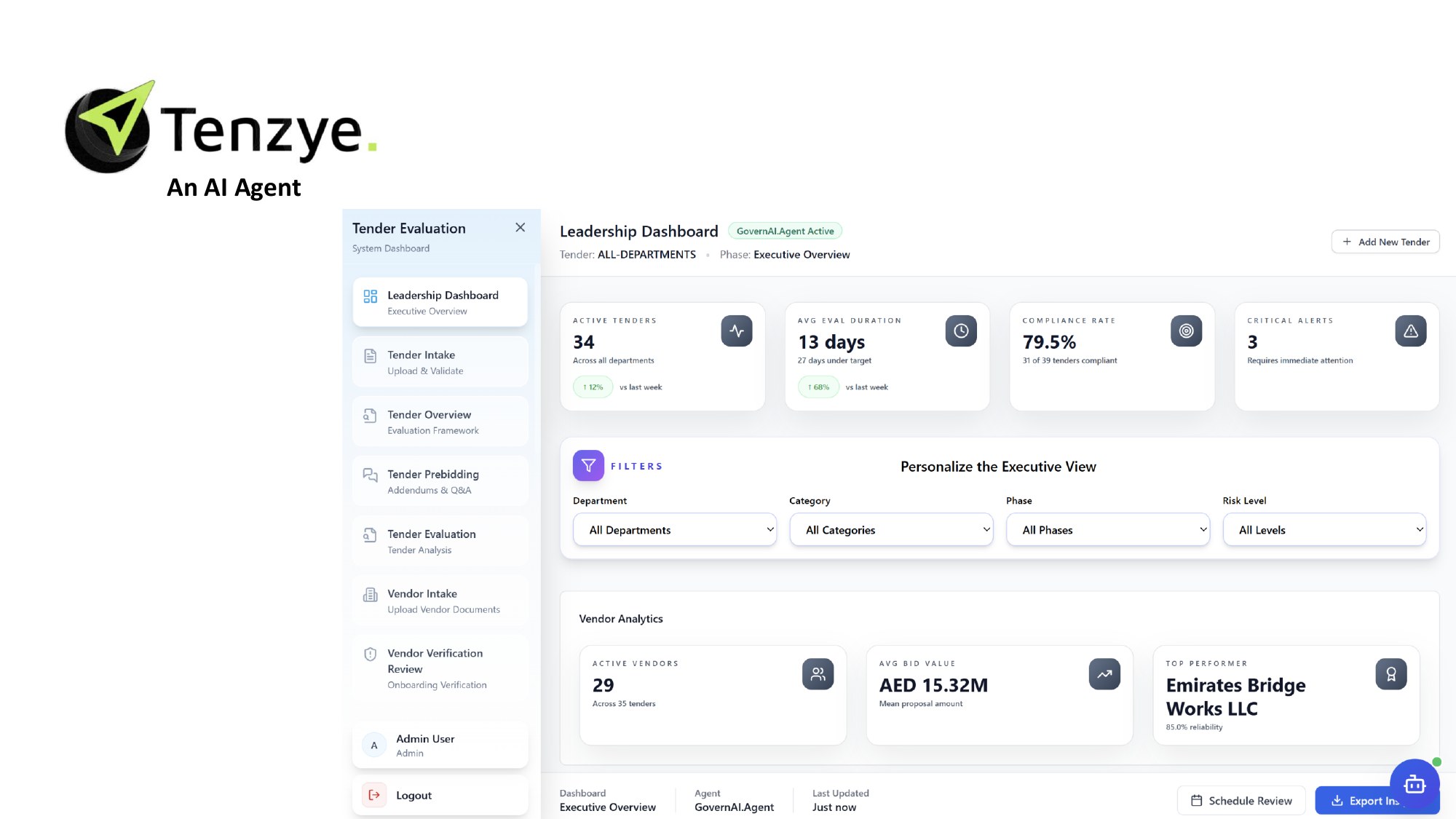 AI Agent — Leadership Dashboard